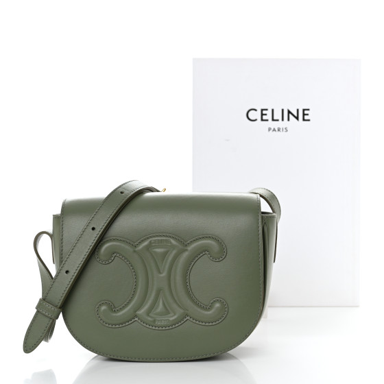 CELINE Smooth Calfskin Cuir Triomphe Folco Crossbody Bag