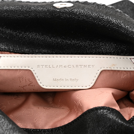 Stella McCartney Black Vegan Leather Zipper Embellished