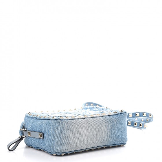 VALENTINO GARAVANI Washed Denim Butterfly Embroidered