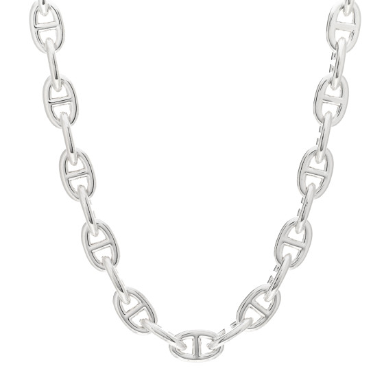 HERMES Sterling Silver Chaine D'Ancre Necklace PM 1305092