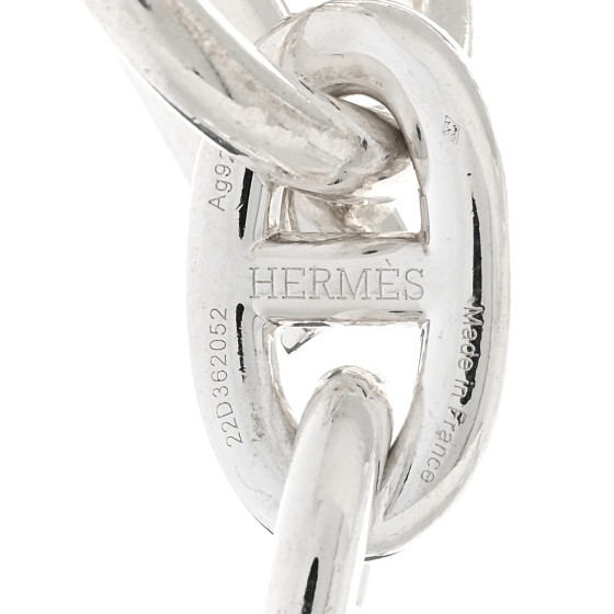 HERMES Sterling Silver Chaine D'Ancre Necklace PM 1305092