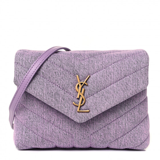 ショルダーバッグ・ポシェット SAINT LAURENT Crossbody Bags Women Leather Violet/Lilac SAINT LAURENT Denim Y Quilted Monogram Toy Loulou Crossbody