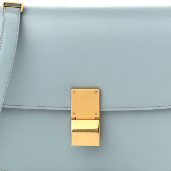 CELINE Box Calfskin Medium Classic Box Flap Bag Slate 986752