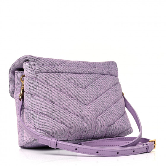 ショルダーバッグ・ポシェット SAINT LAURENT Crossbody Bags Women Leather Violet/Lilac SAINT LAURENT Denim Y Quilted Monogram Toy Loulou Crossbody