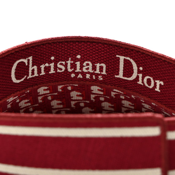 red Dior リボン Christian Dior Dway Red Logo Toile De Jouy Platform Slide