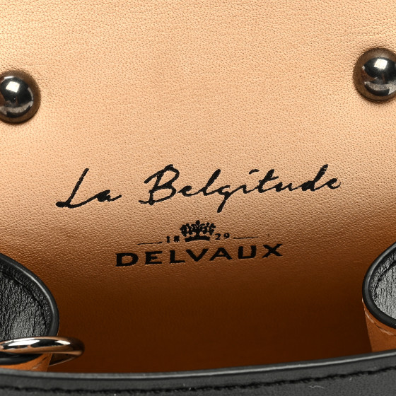DELVAUX Calfskin Mini L'Humour Brillant Bag Charm Black