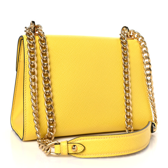 ★PRADA★ 24SS Gold Logo Saffiano Chain Shoulder Bag 1BD009 s-l400.jpg