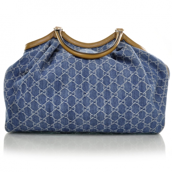 グッチバッグ GUCCI Denim Monogram Large Sukey Tote 27159 | FASHIONPHILE