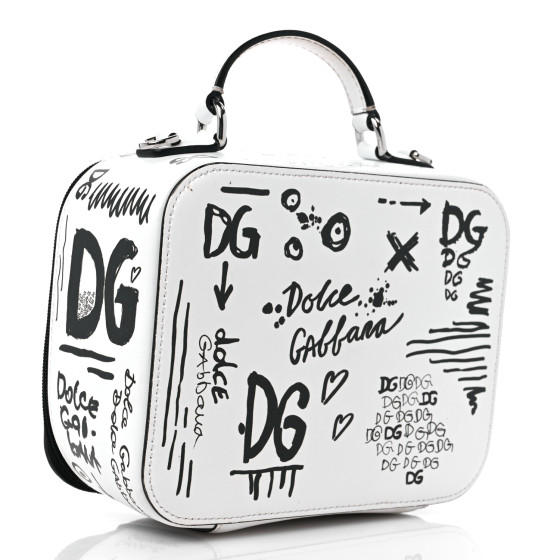 DOLCE GABBANA DOLCE & GABBANA Calfskin DG Graffiti Print Top