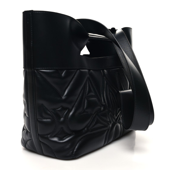 ALEXANDER MCQUEEN Calfskin Quilted Small The Bow Bag Black