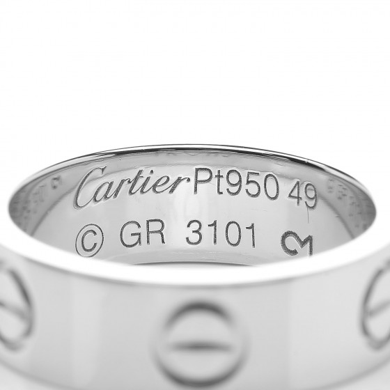Cartier LOVE RING プラチナ 21.5号 Cartier Love Ring Classic Model 18K White Gold Size 10.5