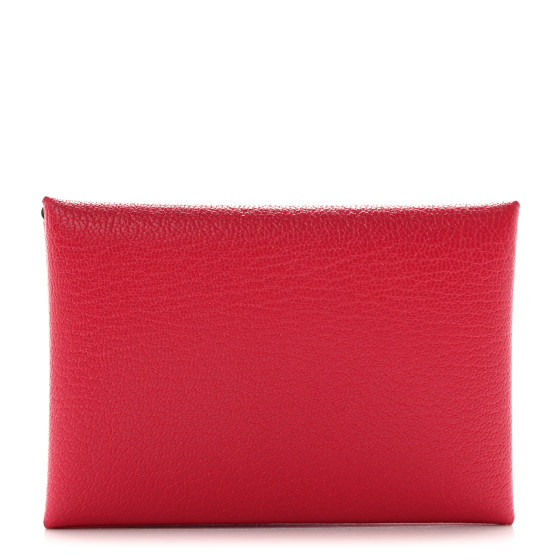 HERMES Chevre Chamkila Calvi Duo Card Case Rose Extreme