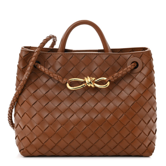 ショルダーバッグ・ポシェット BOTTEGA VENETA ANDIAMO CROSSBODY BAG IN INTRECCIATO NAPPA Bottega Veneta Andiamo Crossbody Bag in Fondant & Muse Brass