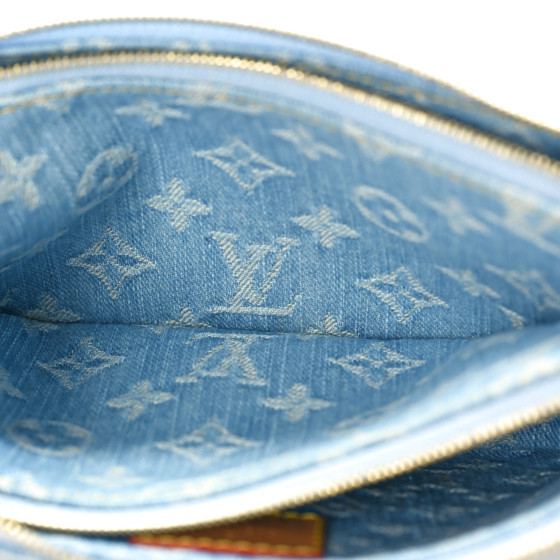 送料込◆希少品♪【LOUIS VUITTON】Liv Pochette Sky Blue Denim Louis Vuitton Denim Liv Pochette M83532– TC