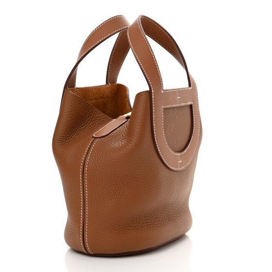 HERMES Taurillon Clemence Swift In-The-Loop 18 Bag Gold
