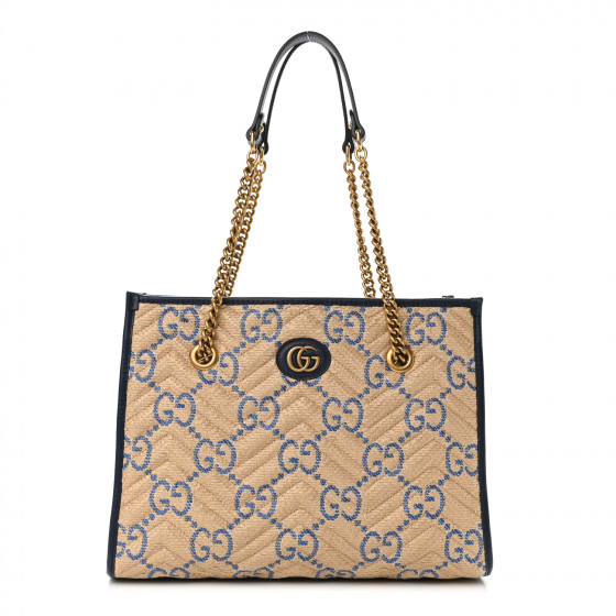 【GUCCI】GG MATELASSE MEDIUM TOTE BAG Gucci GG Matelassé Medium Tote Black in GG Matelassé Leather