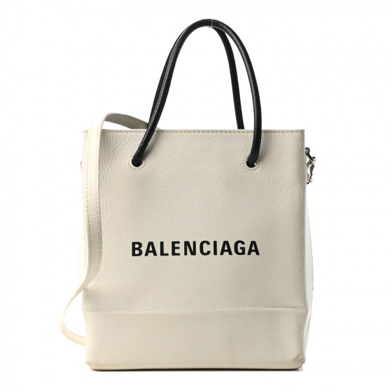 【BALENCIAGA】トートバッグ small 最安値SAIL whiteカラー BALENCIAGA Calfskin Logo XXS Shopping Tote White 780952