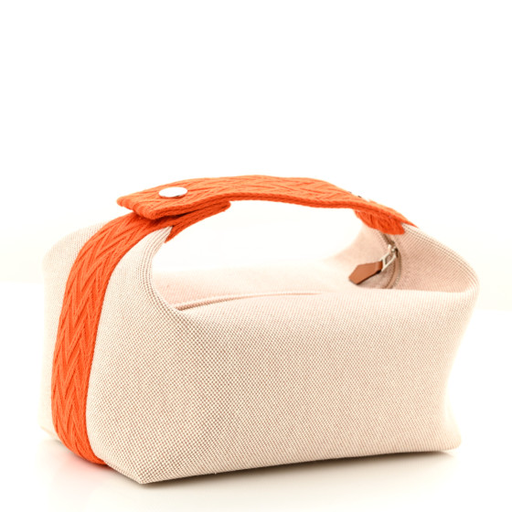 送料込【HERMES】Small Bride-A-Brac Case Canvas& Beige Orange Hermes Small Bride-A-Brac Case Canvas & Beige Orange | The