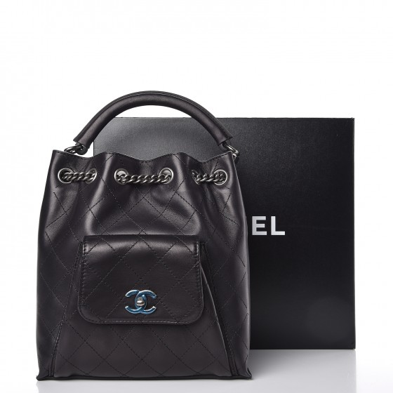 CHANEL Calfskin Stitched Medium Urban Luxury Drawstring