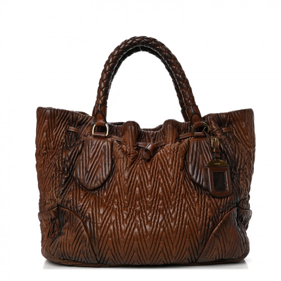 PRADAナッパ Prada ナッパレザー ショルダーバッグ | ブラック | FARFETCH JP