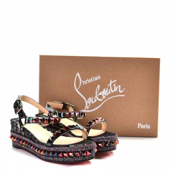 CHRISTIAN LOUBOUTIN Patent Stellar Suede Cataclou 60
