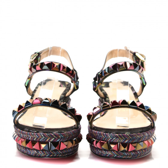 CHRISTIAN LOUBOUTIN Patent Stellar Suede Cataclou 60