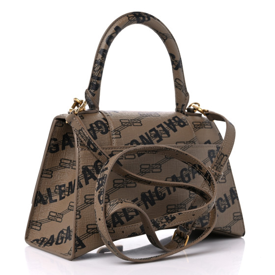 BALENCIAGA Coated Canvas BB Monogram Logo Print Small