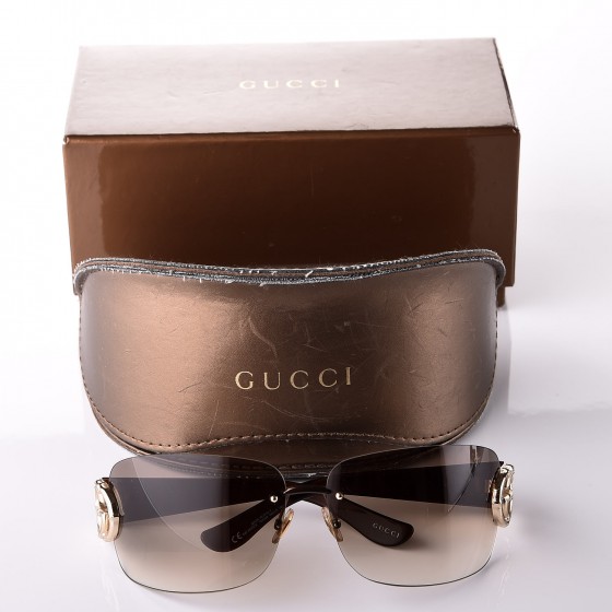 Vintage GUCCI グッチ サングラス GG2833 ブラウン GUCCI Frameless Interlocking GG Sunglasses 2833/S Brown