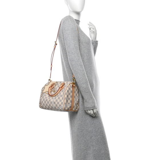 【希少】 LOUIS VUITTON Nautical Damier Azur Speedy Louis Vuitton Damier Azur Canvas Nautical Speedy Bandouliere