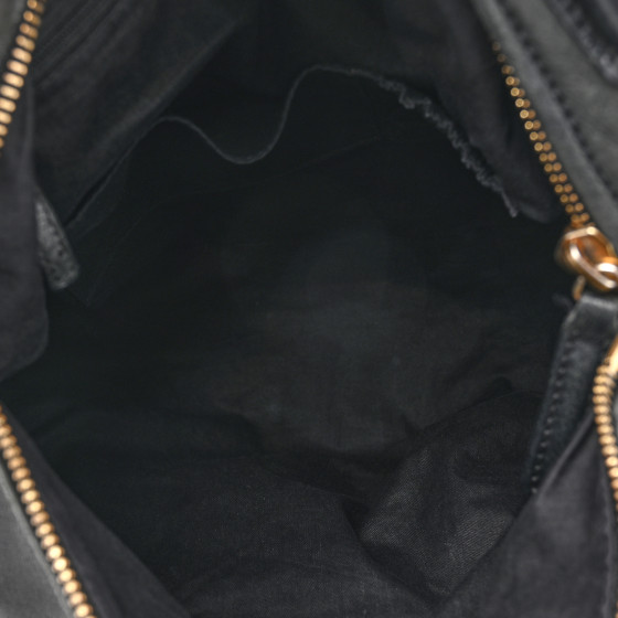 GIVENCHY Pebbled Calfskin Medium Bolt Stud Pandora Black