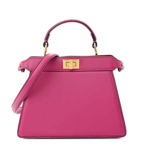 FENDI Shiny Nappa Petite Peekaboo I SEE U Satchel Ciclamino