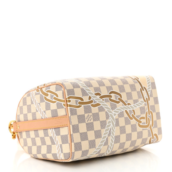 【希少】 LOUIS VUITTON Nautical Damier Azur Speedy Louis Vuitton Damier Azur Canvas Nautical Speedy Bandouliere