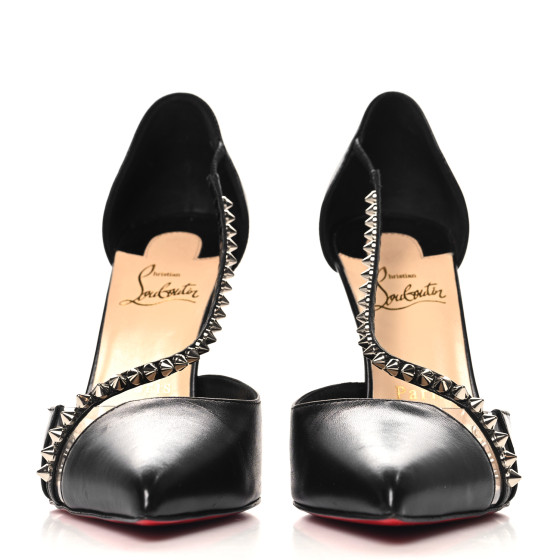 Christian Louboutin - cross Funky - Crossbody bag - Calf leather and spikes - Black