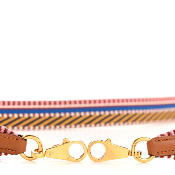 HERMES Toile Swift 25mm Sangle Cavale Shoulder Strap Amber