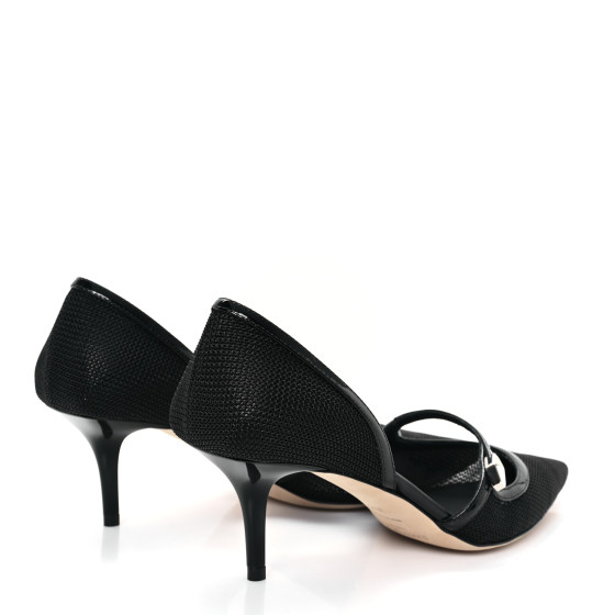 JIMMY CHOO Mesh Patent Carolyn 60 Pumps 36.5 Black 1663797
