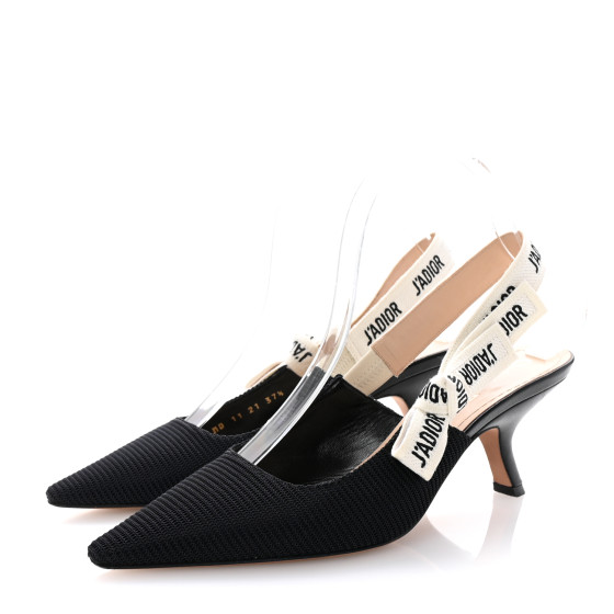 CHRISTIAN DIOR Technical Canvas Ribbon J Adior Slingback