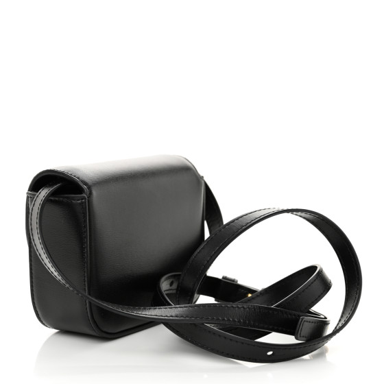 ★関税込★CELINE★Mini Triomphe Bag in Shiny Calfskin Black CELINE Shiny Calfskin Mini Triomphe Black 1677579 | FASHIONPHILE