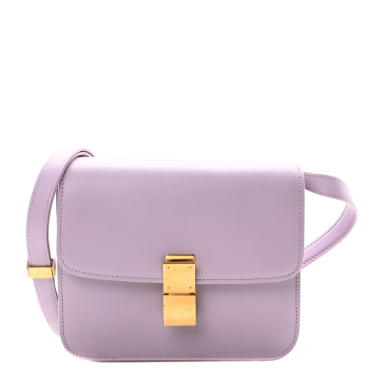 CELINE Box Calfskin Teen Classic Box Flap Bag Lilas
