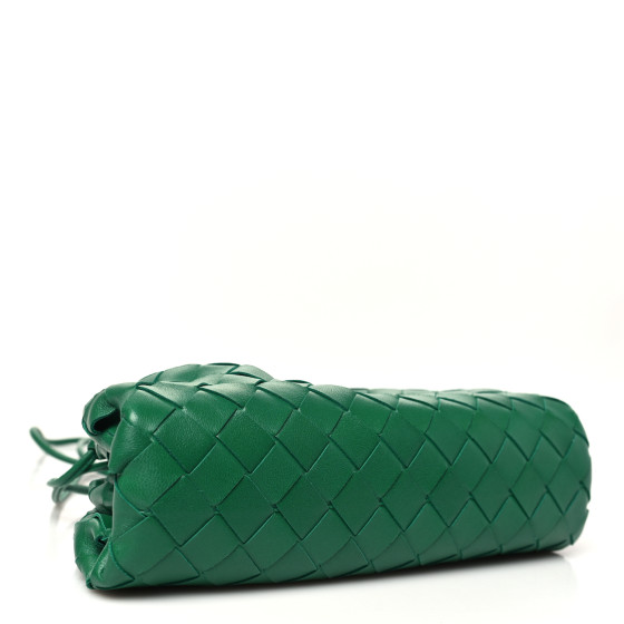 BOTTEGA VENETA Nappa Intrecciato The Mini Pouch Racing Green