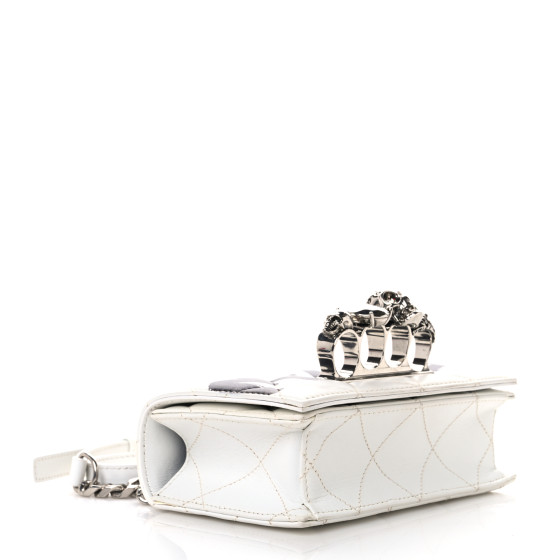 ALLONQUINS スカルデザイン バッグ ALEXANDER MCQUEEN Lambskin Quilted Graffiti Skull Knuckle