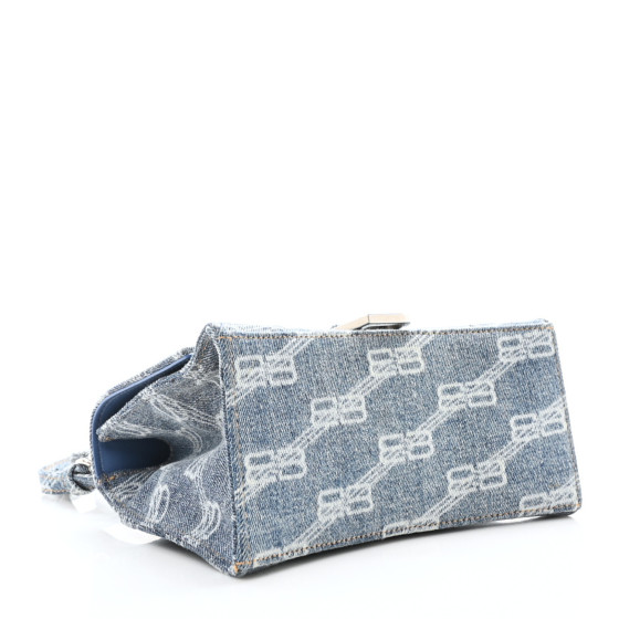 【BALENCIAGA】アワーグラス small ハンドbag デニム blueカラー Balenciaga-Women's-Hourglass-