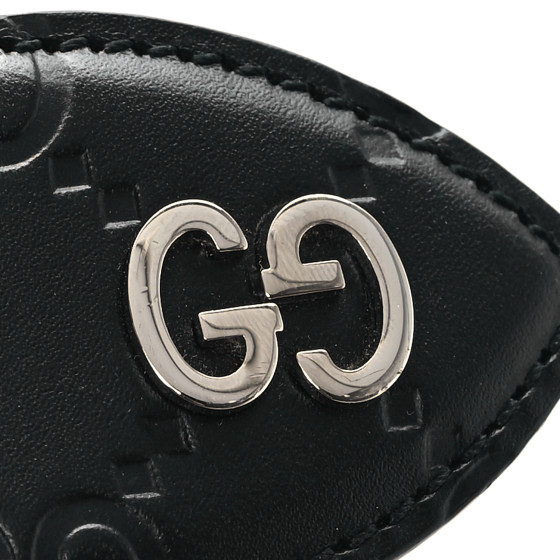 GUCCI ベルト ブラック 100/40 GUCCI Guccissima Signature Interlocking G 40mm Belt 100 40