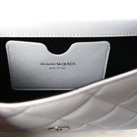 ALEXANDER MCQUEEN Lambskin Quilted Graffiti Skull Knuckle