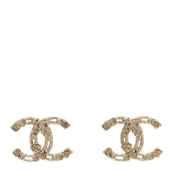 24K【CHANEL】カメリア柄★星型クリスタルがキラリ CC バングル 24K【CHANEL】カメリア柄☆星型クリスタルがキラリ CC バングル