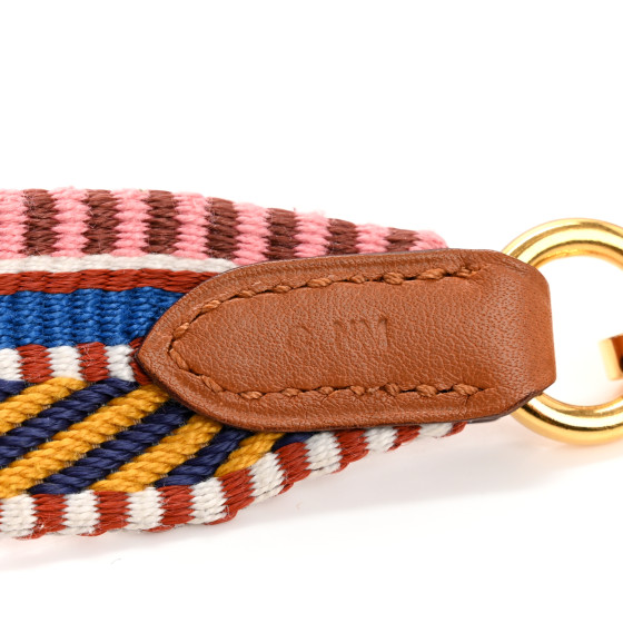 HERMES Toile Swift 25mm Sangle Cavale Shoulder Strap Amber