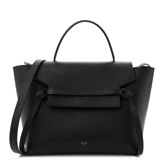 CELINE Grained Calfskin Mini Belt Bag Black