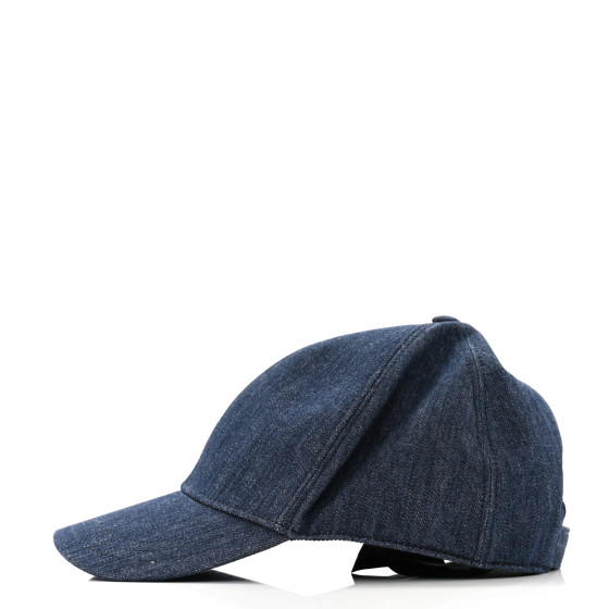 PRADA Denim Womens Baseball Cap L Navy 1675100 | FASHIONPHILE