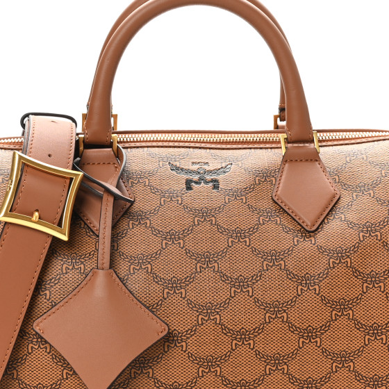 MCM Lauretos Nappa Medium Ella Boston Bag Cognac 1673587