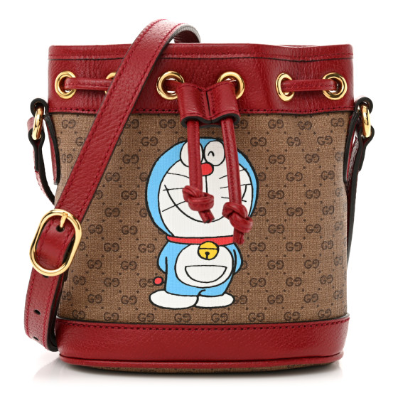 【VINTAGE】GUCCI GG ドラえもん ミニバッグ GUCCI X DORAEMON Mini Vintage GG Supreme Monogram Textured