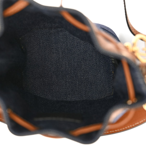 ショルダーバッグ・ポシェット Fendi Fendi Mini Denim Mon Tresor Bucket Bag With Ff Embroid MINI MON TRESOR DENIM BUCKET BAG for Women - Fendi | Biffi